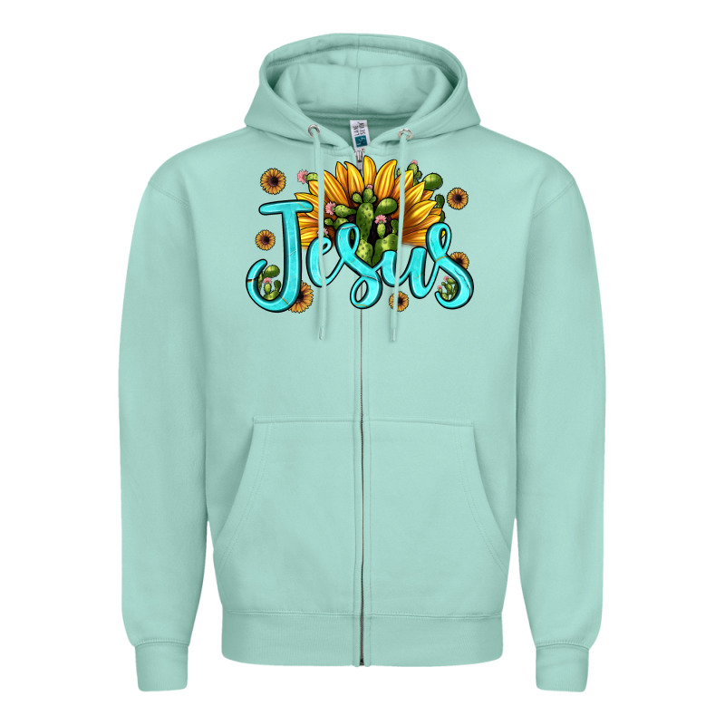 Jesus Sunflower Zipper Hoodie by JahusDesignShop | Teevron