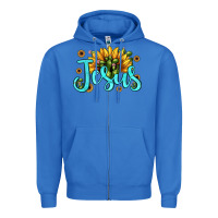 True Royal jesus sunflower Zipper Hoodie - JahusDesignShop