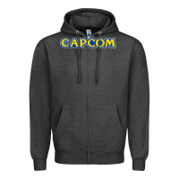 Charcoal Heather capcom Zipper Hoodie - linhVisuals