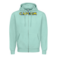 Seafoam capcom Zipper Hoodie - linhVisuals