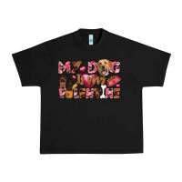 Black my dog is my valentine Urban Heavy Tee - FaDigitalArtStudio