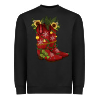 Black Christmas boots Heavyweight Sweatshirt - JahusDesignShop