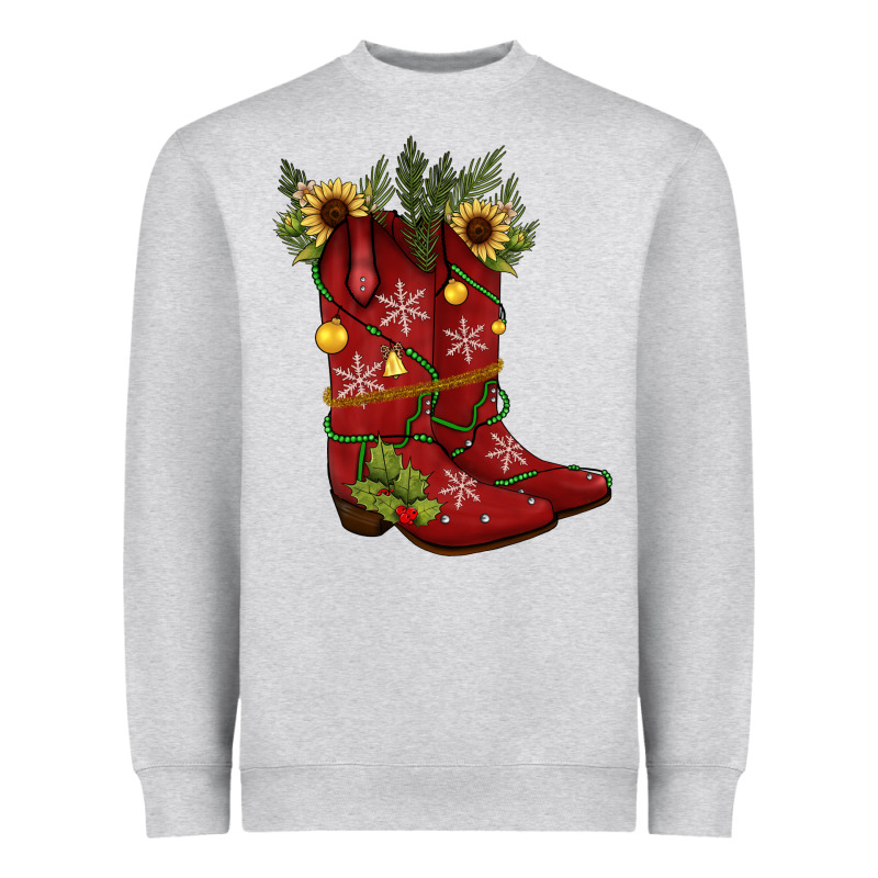 Christmas Boots Heavyweight Sweatshirt by JahusDesignShop | Teevron