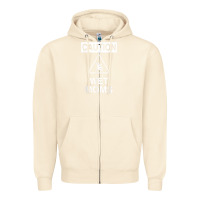 Sandshell caution wet moms, funny science geek Zipper Hoodie - linhVisuals