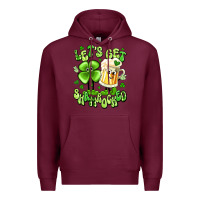 Burgundy let's get shamrocked Premium Hoodie - Artiststas