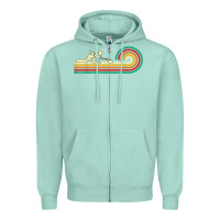 Seafoam curler sliding curling stone retro curling Zipper Hoodie - linhVisuals