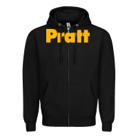 Black pratt institute Zipper Hoodie - linhVisuals