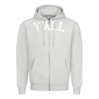 Dove Grey y'all university southern pride Zipper Hoodie - linhVisuals