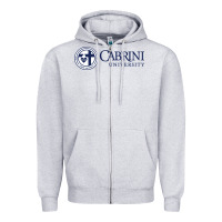 Heather Grey cabrini Zipper Hoodie - linhVisuals