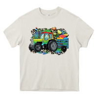 Cream Autism farm tractor Heavy Core Tee - CowGirlArtShop