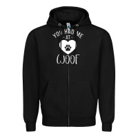 Black you had me at woof puppy dog lover Zipper Hoodie - linhVisuals