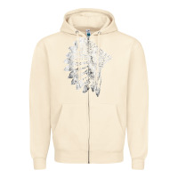 Sandshell native american feather headdress indian chief tribes prid t shirt Zipper Hoodie - linhVisuals