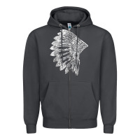 Native American Feather Headdress Indian Chief Tribes Prid T Shirt Zipper Hoodie | Teevron