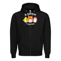 Black cute unicorn squish hunter squishmallow costume Zipper Hoodie - linhVisuals