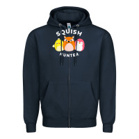 Navy cute unicorn squish hunter squishmallow costume Zipper Hoodie - linhVisuals