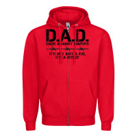 Red d.a.d. dads against diapers men's humor funny t shirt Zipper Hoodie - linhVisuals