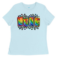 Baby Blue Love pride Ladies Tee - FaDigitalArtStudio