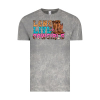 Cloud Rock Western Long Live Cowgirls With Roses Vintage Tee - BundleAndBundleShop