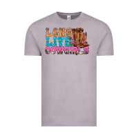 Vintage Zinc Western Long Live Cowgirls With Roses Vintage Tee - BundleAndBundleShop