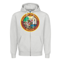 Dove Grey salisbury university vectorized Zipper Hoodie - linhVisuals