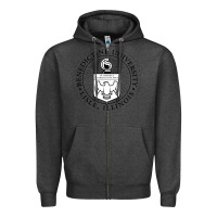 Charcoal Heather Benedictine University Zipper Hoodie - linhVisuals