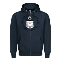 Navy Benedictine University Zipper Hoodie - linhVisuals