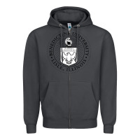 Smoke Benedictine University Zipper Hoodie - linhVisuals