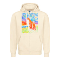Sandshell cat t  shirt orange and white tabby cat t  shirt Zipper Hoodie - linhVisuals