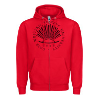 Red Case Western Reserve University Zipper Hoodie - linhVisuals