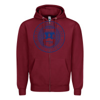 Burgundy Brandeis University Zipper Hoodie - linhVisuals