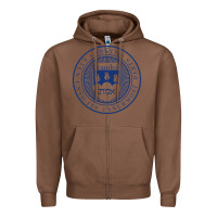 Chestnut Brandeis University Zipper Hoodie - linhVisuals