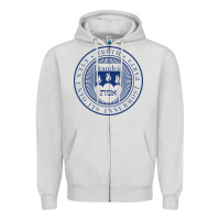 Dove Grey Brandeis University Zipper Hoodie - linhVisuals