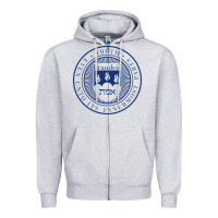 Heather Grey Brandeis University Zipper Hoodie - linhVisuals