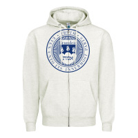 Oatmeal Heather Brandeis University Zipper Hoodie - linhVisuals