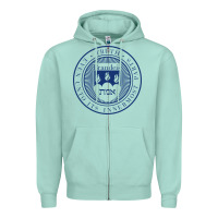 Seafoam Brandeis University Zipper Hoodie - linhVisuals