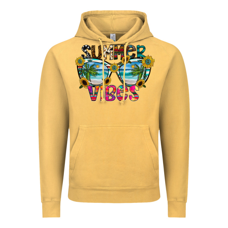 Summer Vibes Vintage Hoodie by CowhideDigitalArt | Teevron