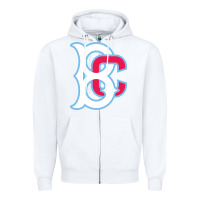 White brooklyn Zipper Hoodie - linhVisuals