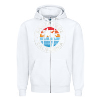 White santa cruz california ca vintage graphic retro 70s t shirt Zipper Hoodie - linhVisuals