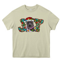 Mossy Christmas Pitbull Joy Heavy Core Tee - RanaPortraitStore