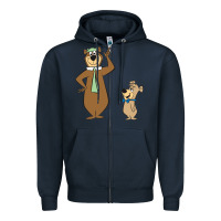 Navy Yogi Bear Zipper Hoodie - linhVisuals