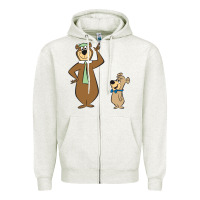 Oatmeal Heather Yogi Bear Zipper Hoodie - linhVisuals