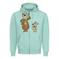 Seafoam Yogi Bear Zipper Hoodie - linhVisuals