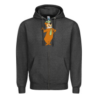 Charcoal Heather Yogi Bear Zipper Hoodie - linhVisuals