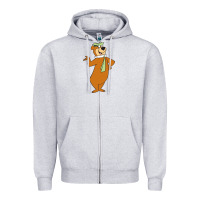 Heather Grey Yogi Bear Zipper Hoodie - linhVisuals