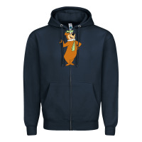 Navy Yogi Bear Zipper Hoodie - linhVisuals