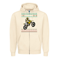 Sandshell christmas motorcycle motocross braap dirt bike xmas Zipper Hoodie - linhVisuals