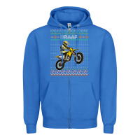 True Royal christmas motorcycle motocross braap dirt bike xmas Zipper Hoodie - linhVisuals