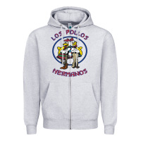 Heather Grey Los Pollos de Hermanos Zipper Hoodie - linhVisuals
