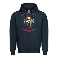 Navy Los Pollos de Hermanos Zipper Hoodie - linhVisuals
