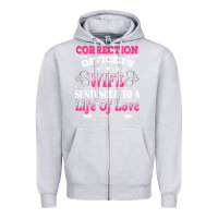 Heather Grey correction officers wife sentenced to a life of love Zipper Hoodie - linhVisuals